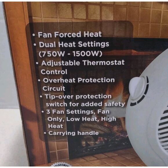 Impress Dual Setting Fan Heater with Adjustable Thermostat Model IM-701 Sealed - Picture 2 of 4